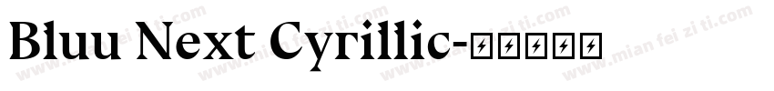 Bluu Next Cyrillic字体转换